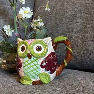 Olli the Owl Pier One Colorful Owl Ceramic Mug